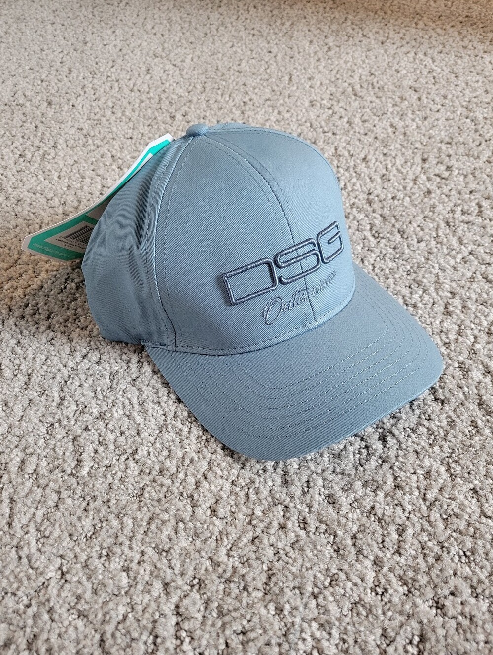 DSG Outerwear Logo Baseball Cap Steel Blue Adjustable Cotton Hat NWT